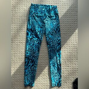 Calzedonia Vibrant Blue Animal Print Leggings